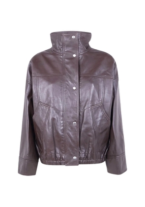 Róhe buttoned leather jacket - Brown