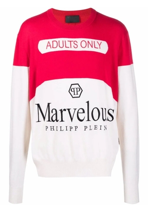 Philipp Plein logo-print cashmere jumper - Neutrals