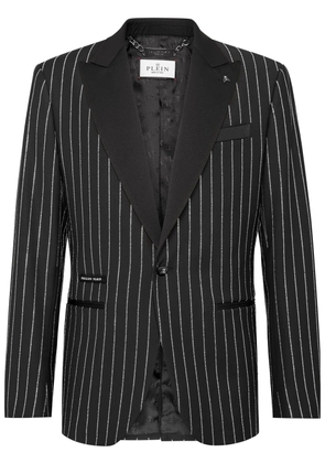 Philipp Plein crystal-embellished single-breasted blazer - Black