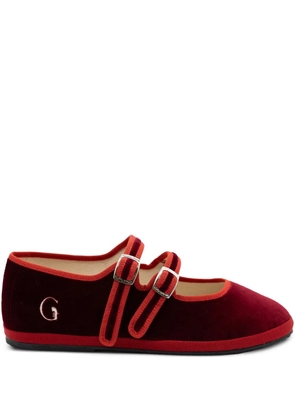 Gondolina Accademia Mary Jane double-lace ballet flats - Red