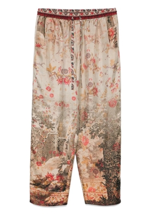 Pierre-Louis Mascia Aloe tapered trousers - Brown