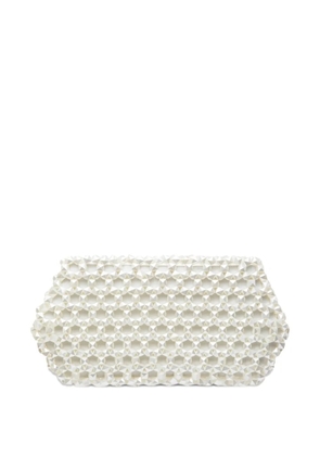 0711 Lizzie beaded clutch bag - Neutrals