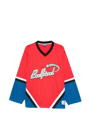 BADFRIEND V-neck long-sleeve T-shirt - Red