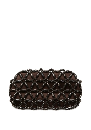 0711 Tebea beaded clutch bag - Brown