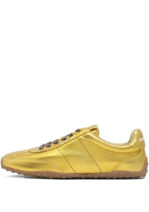 Bimba y Lola lace-up metallic-effect sneakers - Gold