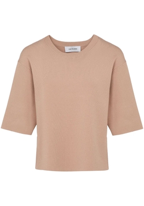 Yves Salomon knitted cropped T-shirt - Neutrals