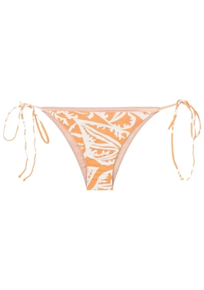 Clube Bossa Aava leaf-print bikini bottoms - Orange