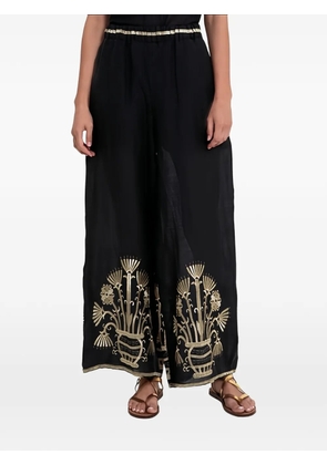 GREEK ARCHAIC KORI elastic-waistband printed trousers - Black