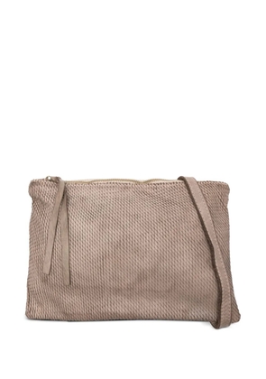 SOMMET textured leather satchel - Neutrals