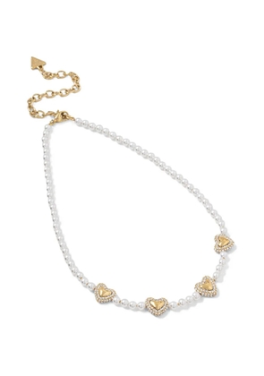 GUESS USA heart-bead necklace - Gold