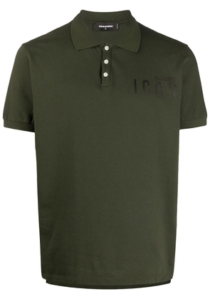 DSQUARED2 Icon slogan cotton polo shirt - Green