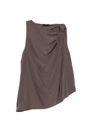 Eleh knot draped tank top - Brown