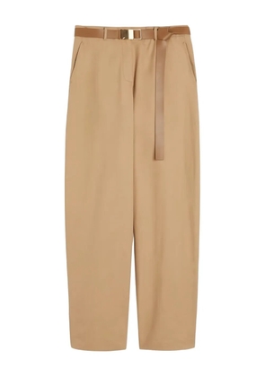 Max Mara belted cotton trousers - Neutrals