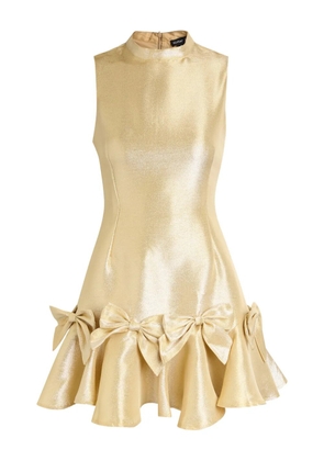 Sister Jane Shimmy high-neck mini dress - Gold