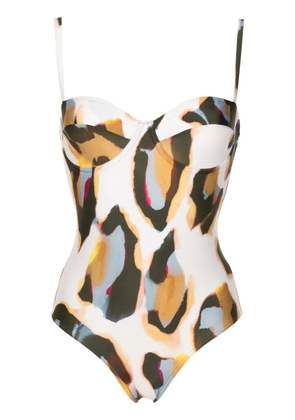 Lenny Niemeyer Maio abstract-print one-piece - Neutrals