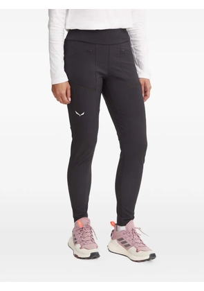 Salewa logo-detail performance leggings - Black