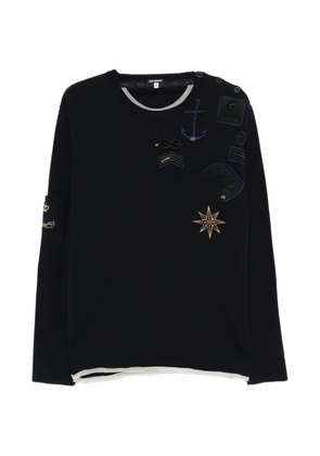 Gianfranco Ferré Pre-Owned 1980s appliquéd sweater - Blue