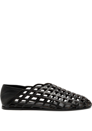 GIABORGHINI Peek-A-Boo round-toe ballet flats - Black