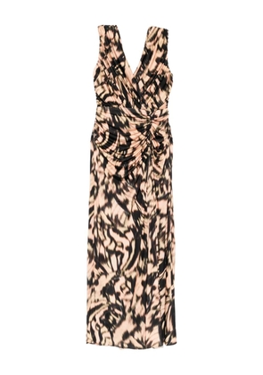 Amsale printed satin dress - Orange