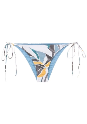 Clube Bossa leaf-print side-tie bikini-bottoms - Blue