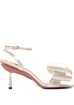 vice versa 95mm Bow ankle-strap sandals - White