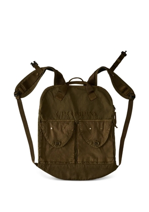 C.P. Company embossed-logo front-pocket backpack - Green