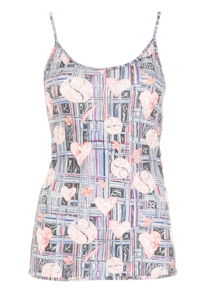 Amir Slama graphic heart-print tank top - Multicolour
