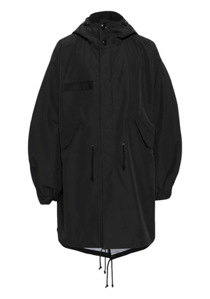 Junya Watanabe MAN drop-shoulder hooded parka coat - Black