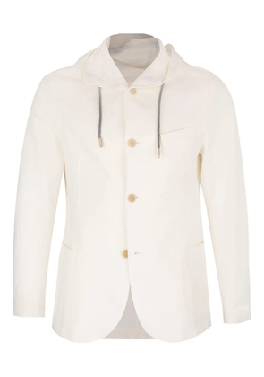 Eleventy hooded buttoned jacket - White