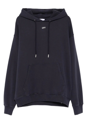 Off-White logo-print hoodie - Blue