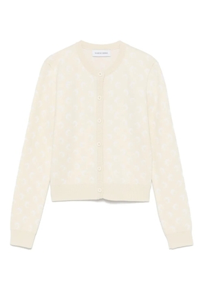 Marine Serre moon-jacquard cardigan - Neutrals