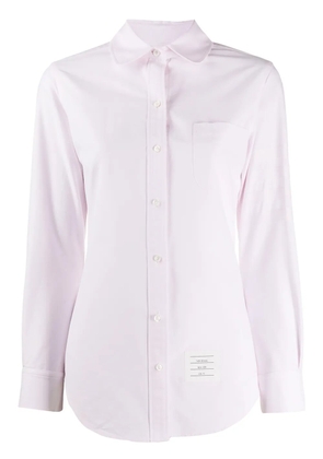Thom Browne 4-Bar round collar Oxford shirt - Pink