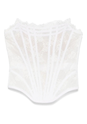 Giuseppe Di Morabito lace corset top - White