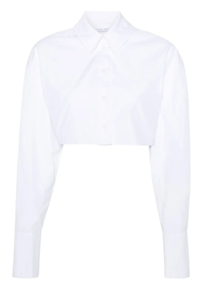 Patrizia Pepe cropped cotton shirt - White