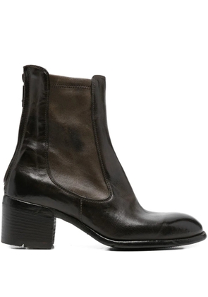 LEMARGO 55mm leather boots - Green
