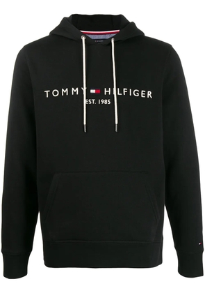 Tommy Hilfiger logo print hoodie - Black