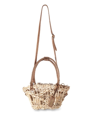 Nannacay Venus P interwoven tote bag - Neutrals