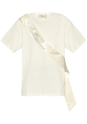 Blumarine logo-embellished T-shirt - Neutrals