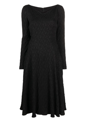 Talbot Runhof Gozo2 jacquard-patterned midi dress - Black