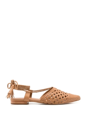 Sarah Chofakian Lovina woven shoes - Brown
