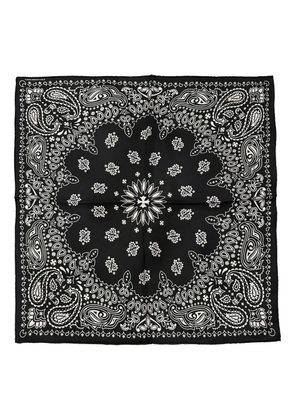 Chrome Hearts paisley floral silk scarf - Black