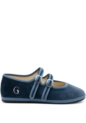 Gondolina Rialto Mary Jane double-lace ballet flats - Blue