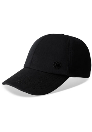 Maison Michel cotton logo-plaque cap - Black