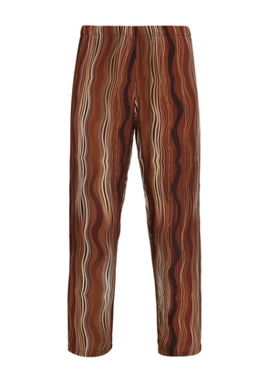 Amir Slama wavy-pattern trousers - Black