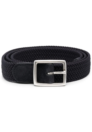 Dell'oglio Mastic elasticated suede belt - Blue