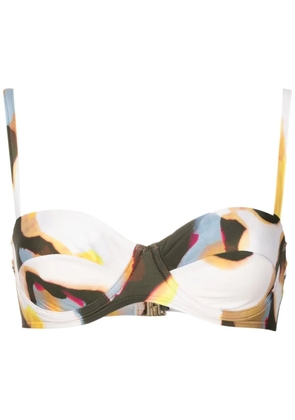 Lenny Niemeyer graphic-print bikini top - Neutrals