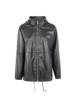 Liviana Conti Jerome hooded leather jacket - Black