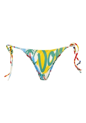 Donde Esteban Bazurto printed tie bikini bottom - Yellow