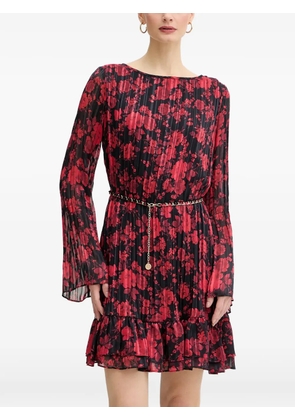 GUESS USA floral-print pleated mini dress - Black