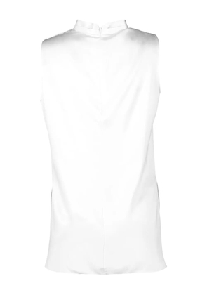 Adam Lippes drape-neck sleeveless top - White